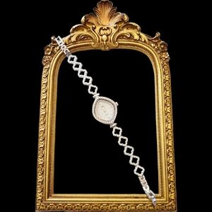 Moissanite Clover Quartz Movement luxury inspired women's watch - 7"